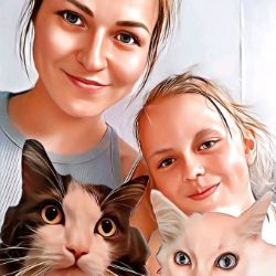 Иконка канала Мама, дочка, кот и кошка