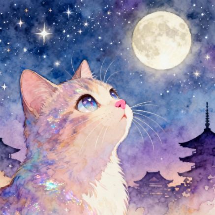 Иконка канала Вечерняя сакура с лунным котом