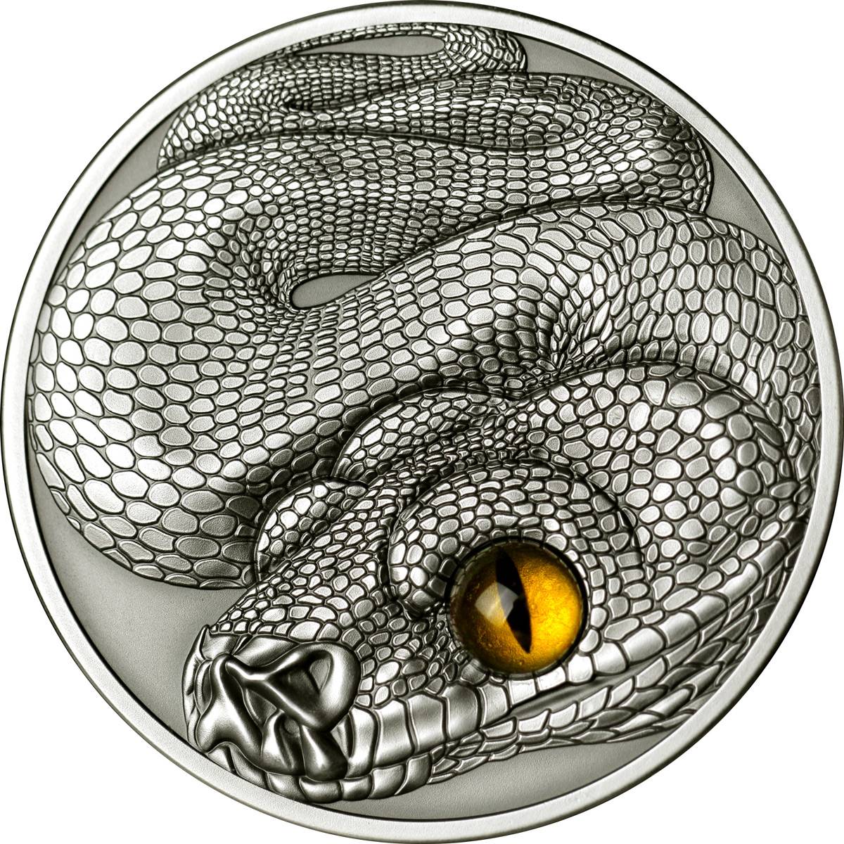 Монета серебренная 2013 год змеи Золотая змея