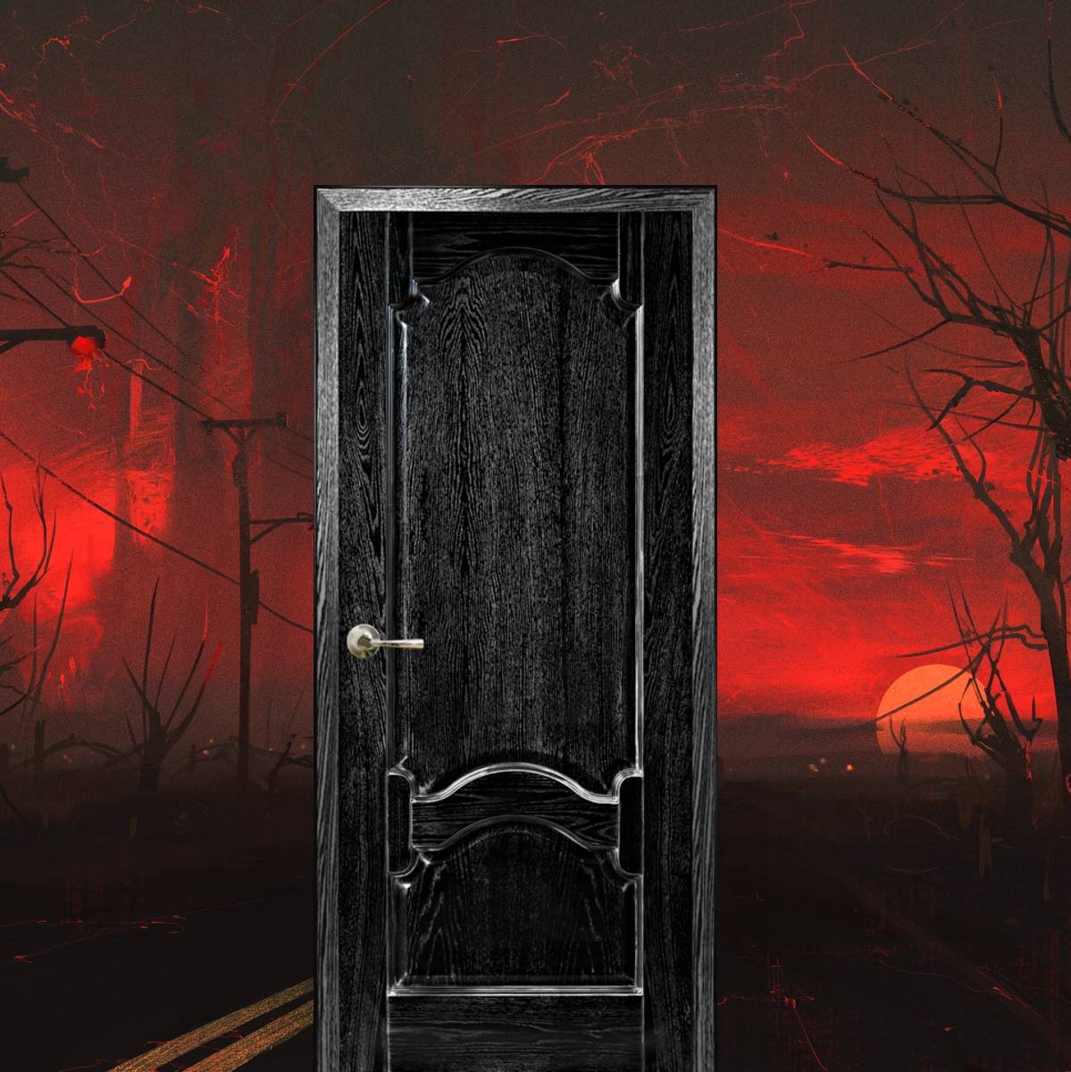 Старая черная дверь