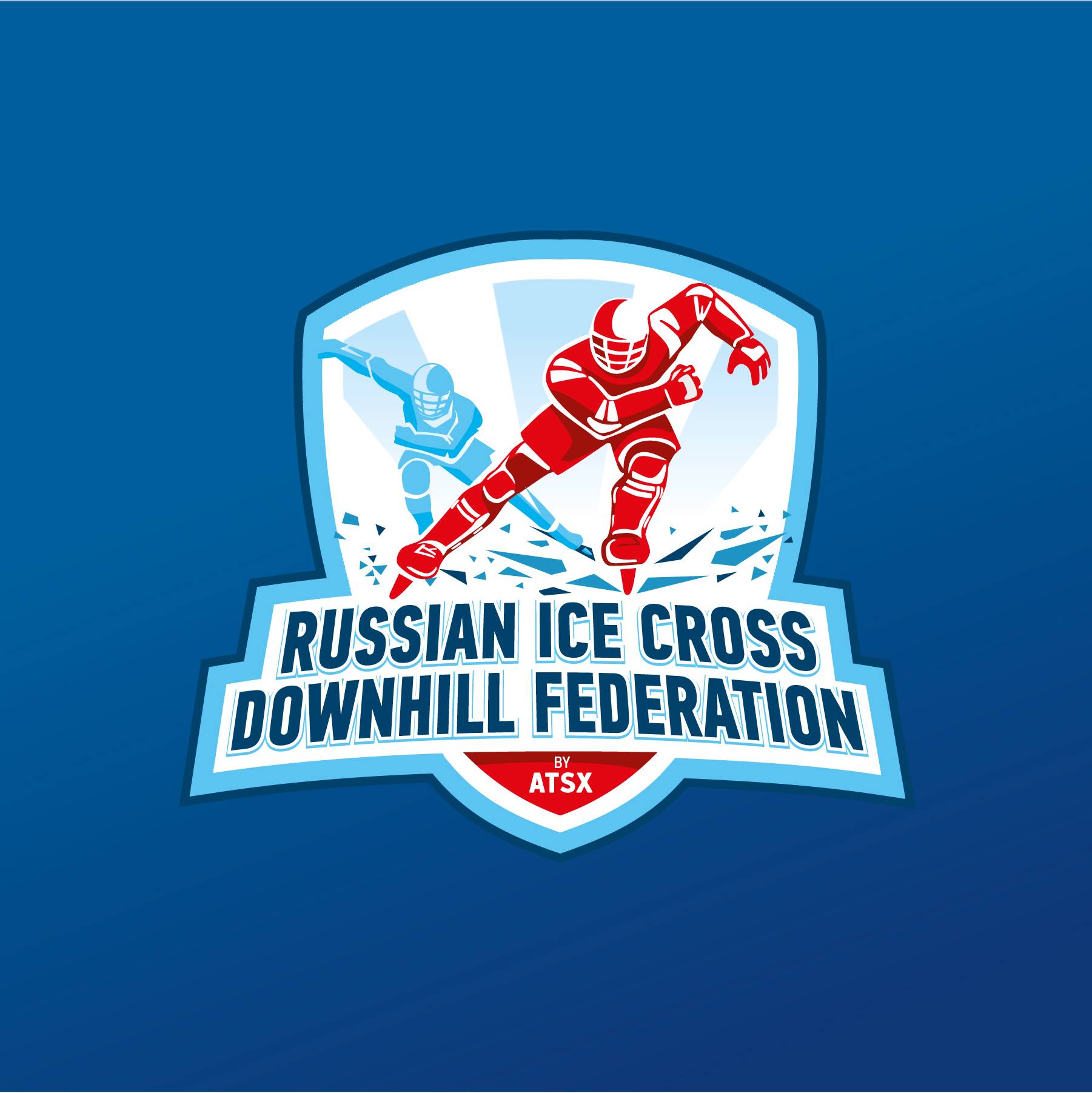 Russian ice. Федерация скоростного спуска на коньках лого. Ice Cross логотип. Ice Russia logo. Айс кросс Ростов на Дону.