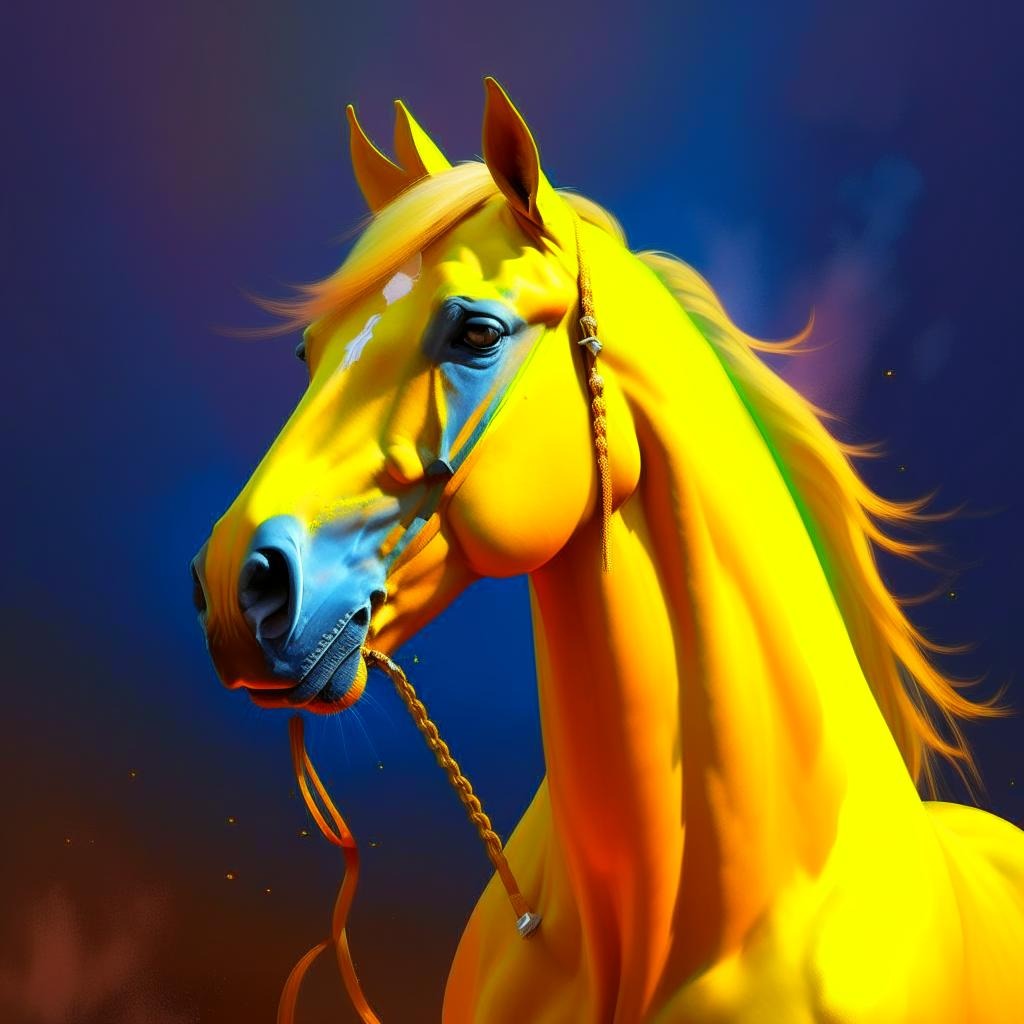 Желтая лошадка