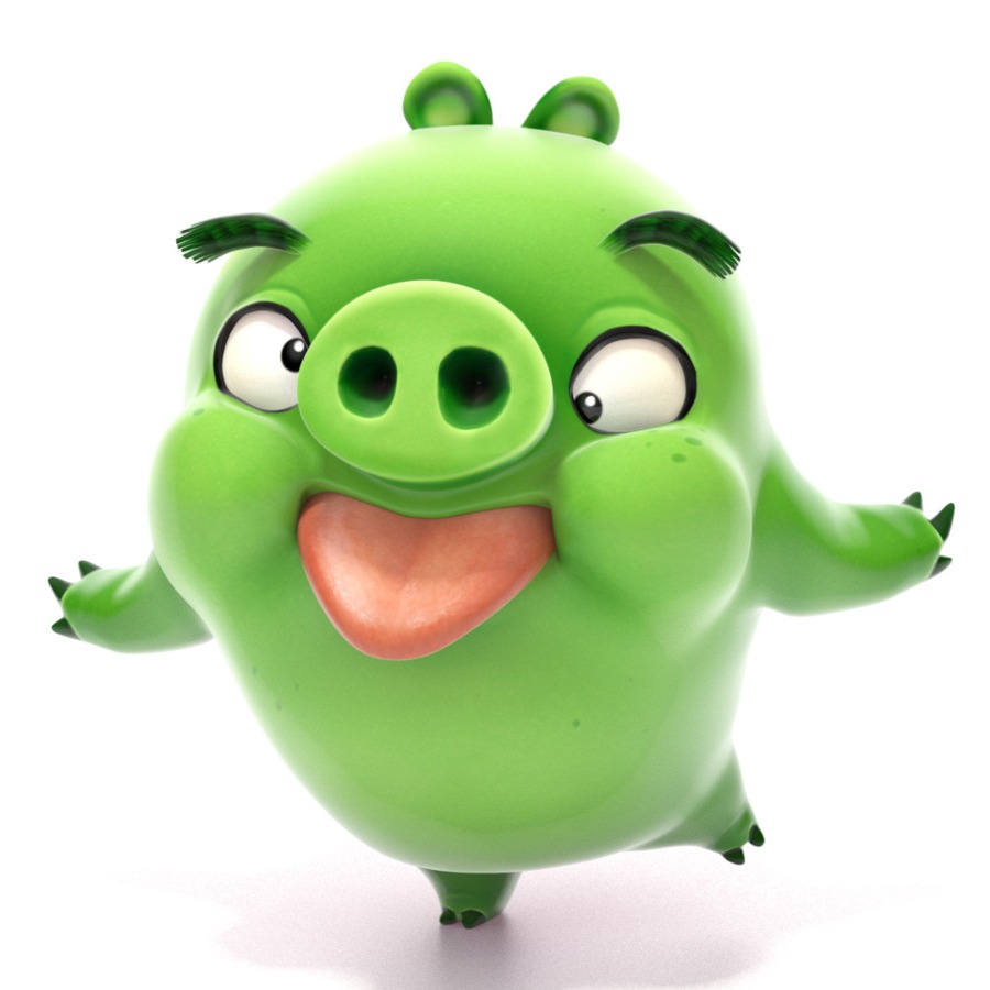 Зеленая свинья из Энгри Бердс