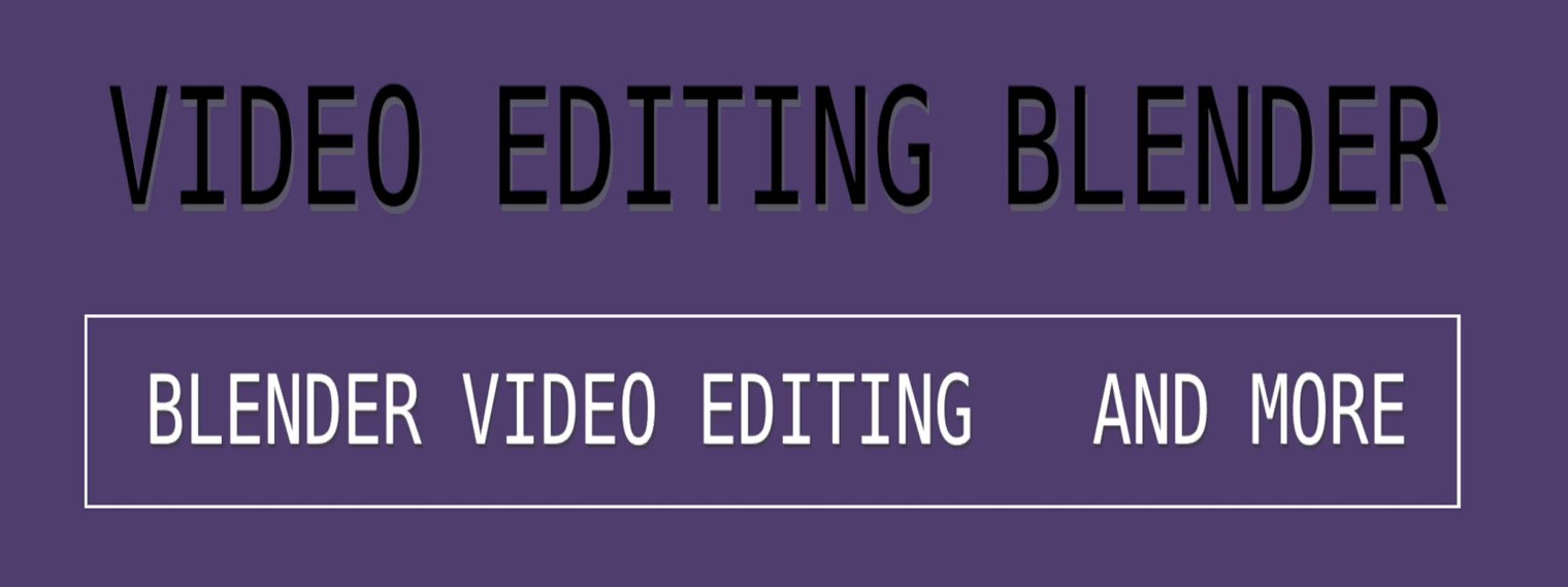 Video editing in Blender