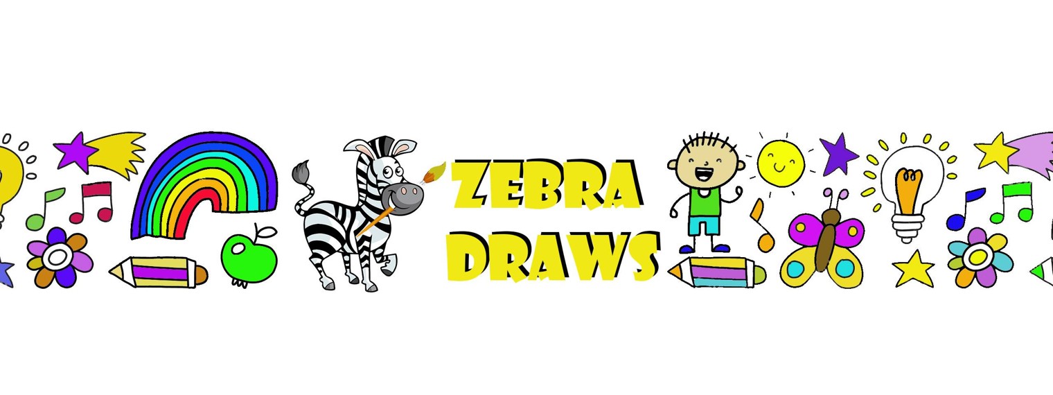 Zebra draws / Зебра рисует