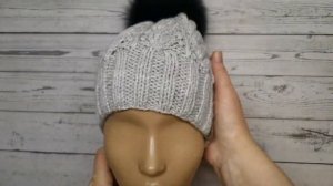 Вязаная Женская Шапка ?Видео Обзор