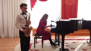 Гуров Николай, альт-саксофон, 9 лет, соло. "Андантино" Хачатурян А.