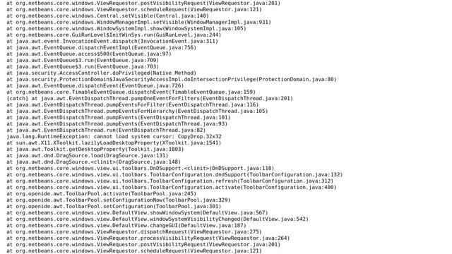 Ubuntu: java.lang.RuntimeException: failed to load system cursor: DnD.Cursor.CopyDrop смотреть онлайн