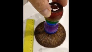 Синтетический помазок Yaqi  с узлом 26 мм - радуга в вашей руке. | #Обзор