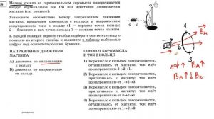 Задание 18 Медное кольцо на горизонтальном коромысле поворачивается....Вариант 1 Демидова 2020
