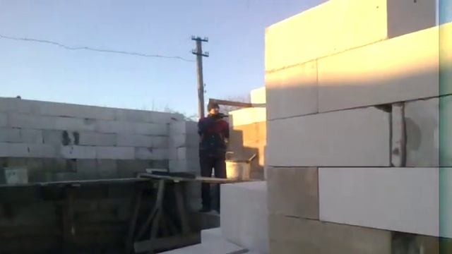 Кладка газоблока фініш першого поверху ч-6 смотреть онлайн