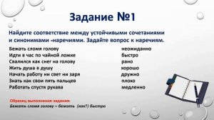 IV четверть Русский язык 4 класс урок 107 Роль наречий в тексте  Наречеия – синонимы и антонимы