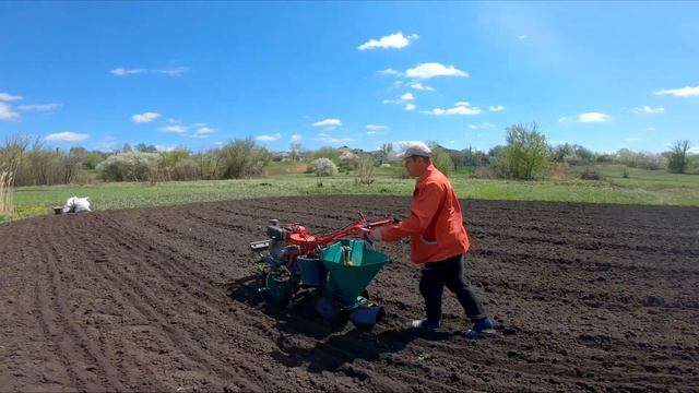 Посадка картофеля картофелесажалкой на мокром огороде смотреть онлайн