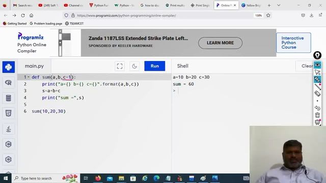 py5.2 | function with default arguments in python | functions | Dr. Khaja Masthan