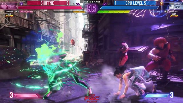 SF6 🔥 Hikaru Shiftne (AKI) Vs Cpu Level 5 (Chun-Li) 🔥 Street Fighter 6