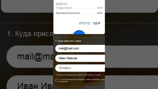 Покупка билета по Пушкинской карте