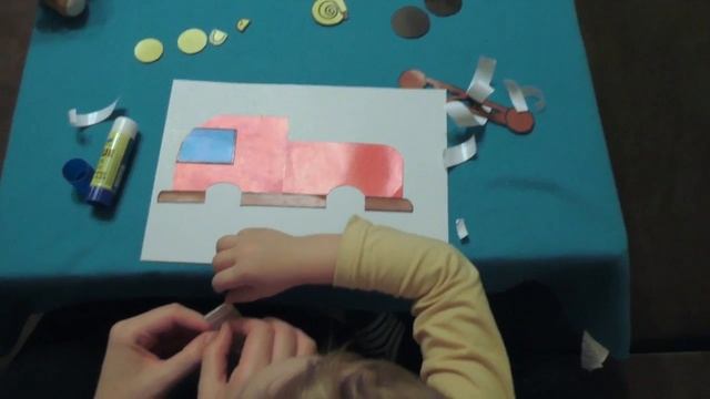 Аппликация - пожарная машина смотреть онлайн