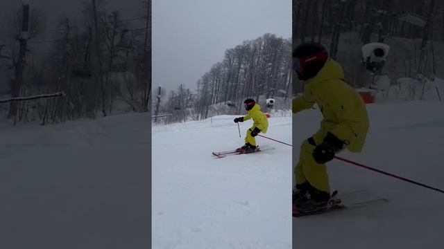 На склоне иногда нужно быстро реагировать, чтобы никто не врезался, были столкновения на склоне?