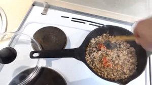 Готовим гречневую кашу с мясом. Вкусно и быстро