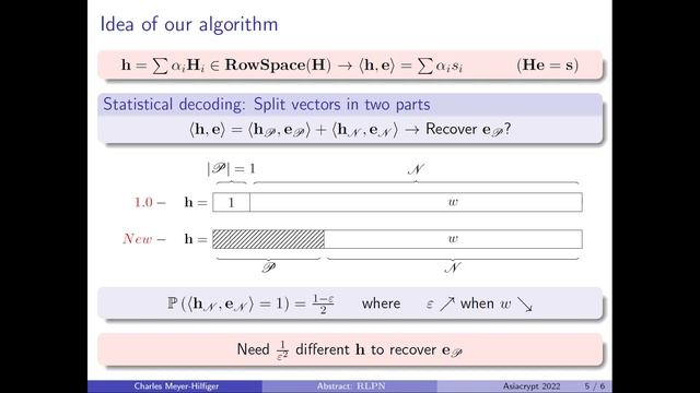 Statistical Decoding 2.0: Reducing Decoding to LPN смотреть онлайн
