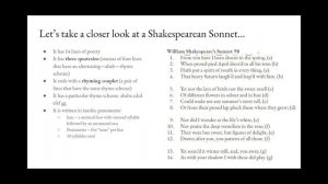 Some Certain Forms of Poetry: The Shakespearean Sonnet - Ms. Prestholt Productions