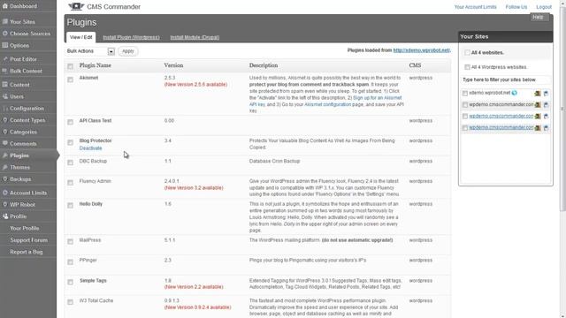 How to update Wordpress plugins on all of your weblogs with CMS Commander смотреть онлайн