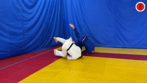 Страховка при падении вперед кувырком в дзюдо (дзенпо-тенкай-укэми/zenpo-tenkai-ukemi)