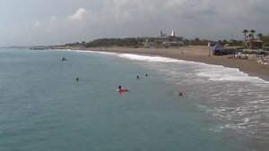 Отель - Justiniano Club Park Conti 5*. ПЛЯЖ Отеля. Обзор пляжа. Алания. Окурджалар. Турция.