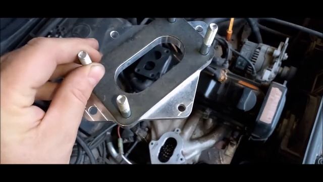 Audi 80 B4  замена моновпрыска на карбюратор.Установка проставки.