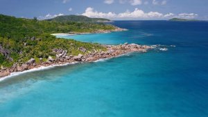 Seychelles beaches with relaxing music | 4K video | Relaxation with beaches and ocean