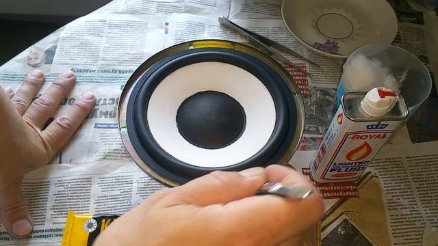 Клеим подвес динамика от колонки Technics.№88 смотреть онлайн