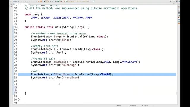 #23 - What is #EnumSet in Java Collection Framework?