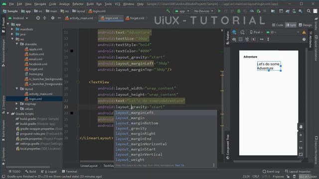 Android UI Design Tutorial | Modern Login & Register Screen UI Design | UiUX Tutorial