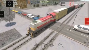 Поезд-беглец в Train Simulator And Rail Yard(снос последнего вагона)