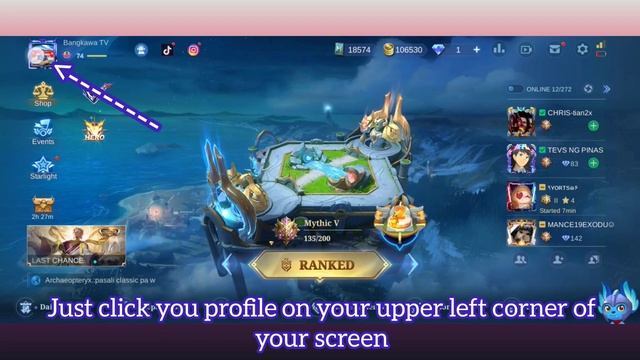 HOW TO KNOW YOUR ML ID AND SERVER ID ON MOBILE LEGENDS | EXPLANATION | BANGKAWA TV смотреть онлайн