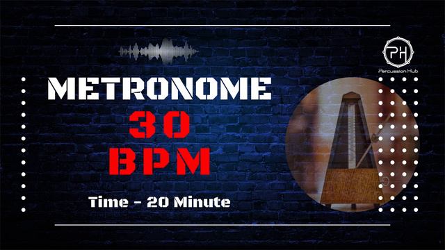 30 BPM Metronome | 20 Minute смотреть онлайн