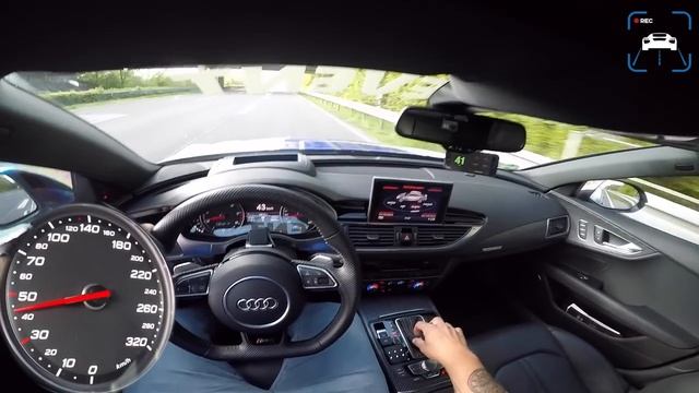 Audi RS7 максимальная скорость POV