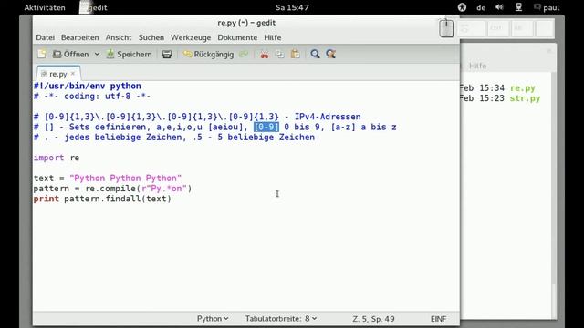 Python-Programmierung - Reguläre Ausdrücke - Zeichenkunde смотреть онлайн