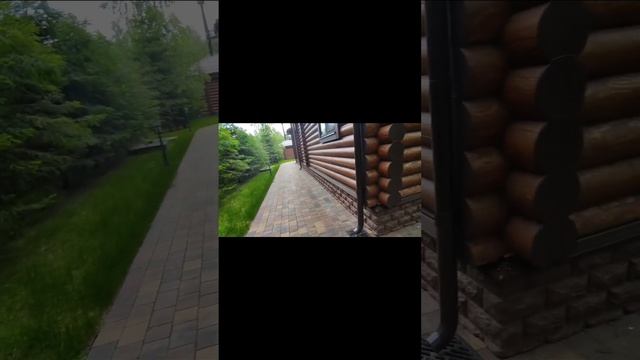 Ландшафт и деревянный дом ,от дизайнпроэкта до здачи под ключ