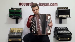 Russian Bayan Orfey Баян Орфей Chromatic button accordion 5 rows 120 bass buttons