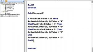 EXCEL VBA IF FUNCTION