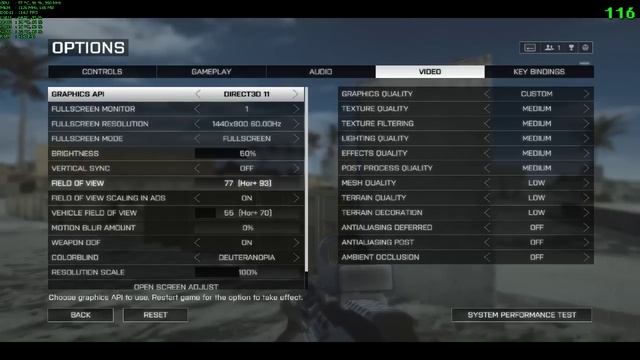bf4 -TEST  intel core I3- 4170-3.70 GHZ .FOV test