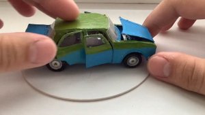 МОСКВИЧ 2140 ИЗ БУМАГИ. БУМАЖНАЯ МОДЕЛЬ АВТОМОБИЛЯ. НЕГНИЮЩИЙ #ОЗЛЦ. Paper model Moskvitch 2140.