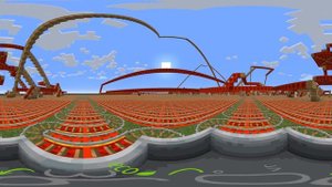 Hold out 1 hour in 360 vr minecraft Challenge! - Minecraft 360° VR - Roller coaster - (4K)