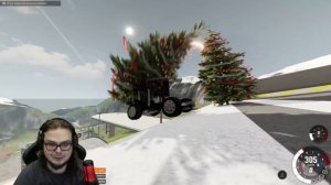 НОВОГОДНИЕ ПРЫЖКИ В ДЛИНУ! КТО ДАЛЬШЕ ПРЫГНЕТ?! ЧАСТЬ 21! (BEAM NG DRIVE)