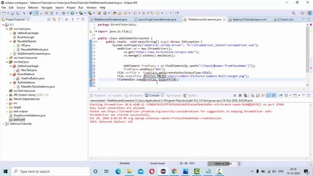 How to Capture/Take Web Element and Web Page screenshot in selenium web driver смотреть онлайн