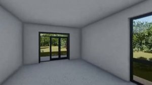 Одноэтажный дом в стиле хай-тек.