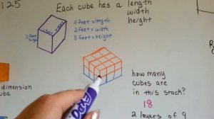 Grade 3 Math #12.9e, Cubes and 3 Dimensions