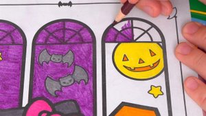 Coloring Halloween Hello Kitty Coloring Book Page Prismacolor Colored Pencil | KiMMi THE CLOWN
