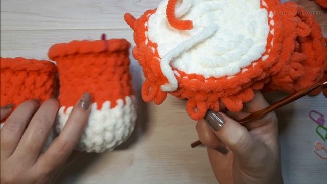 Символ 2022 г. Тигр из пряжи Alize Puffy Fine. Часть № 1 (Ножки, туловище). смотреть онлайн